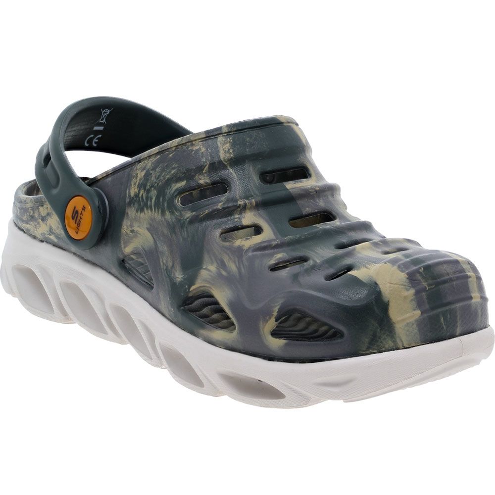 Skechers Hypno Flash Fusion Blast Lighted Boys Water Sandals Camouflage