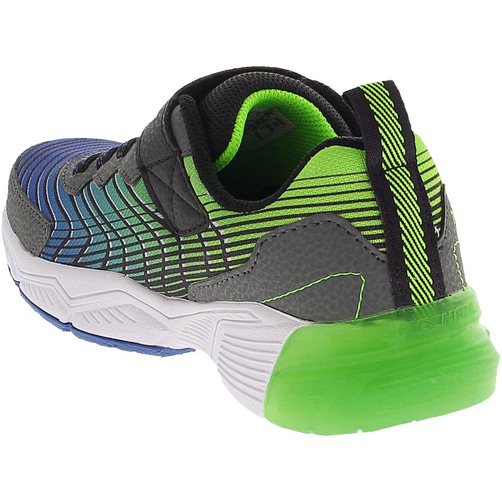 Skechers Thermo Flux 2 Running - Boys Black Blue Lime Back View