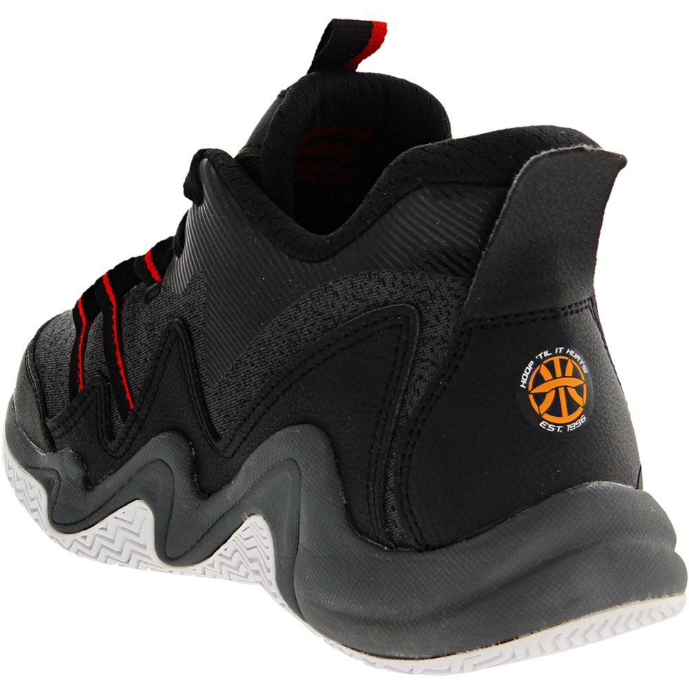 Skechers Skech Flow Max Caps Basketball - Boys Black Red Back View