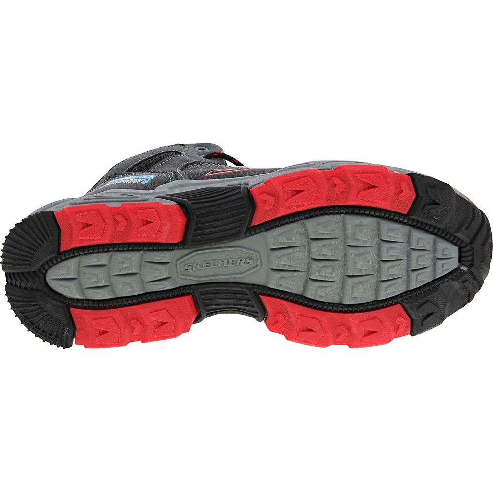 Skechers Drollix Hiking - Boys Black Red Sole View