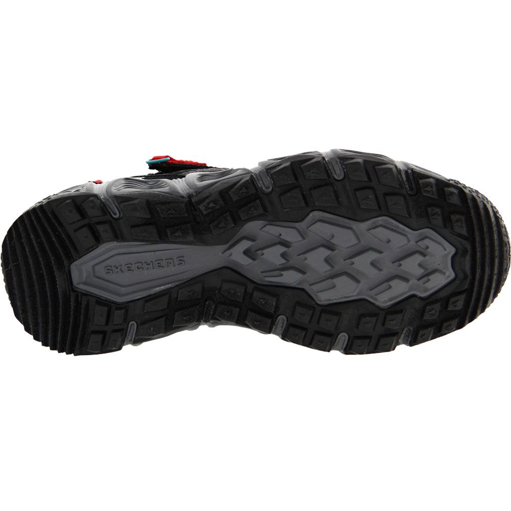 Skechers Velocitrek Pro Scout Boys Hiking Shoes Black Red Sole View