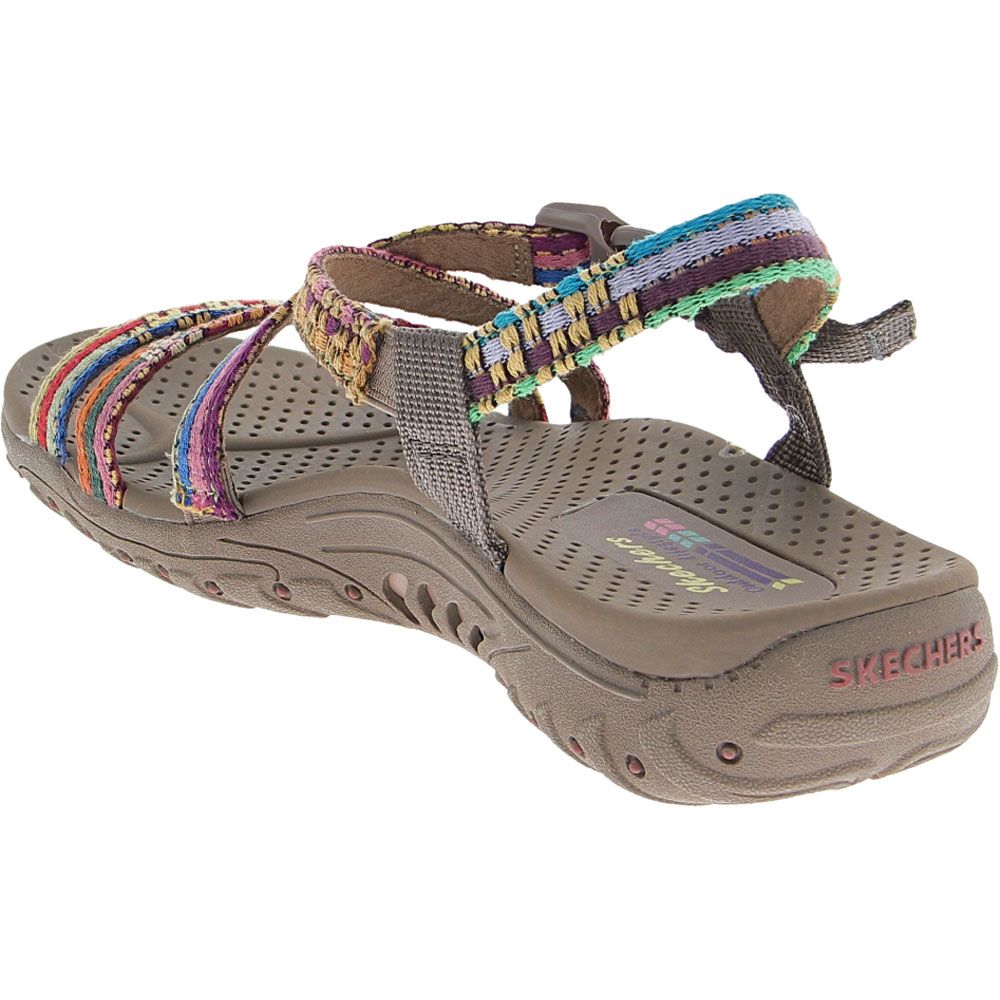 Skechers Reggae Sew Me Sandals - Womens Taupe Back View