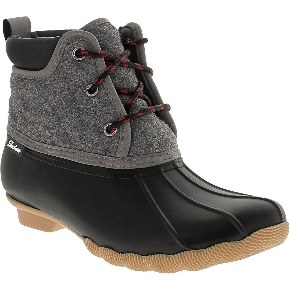 Skechers Pond Lil Puddles Rubber Boots - Womens Black Grey