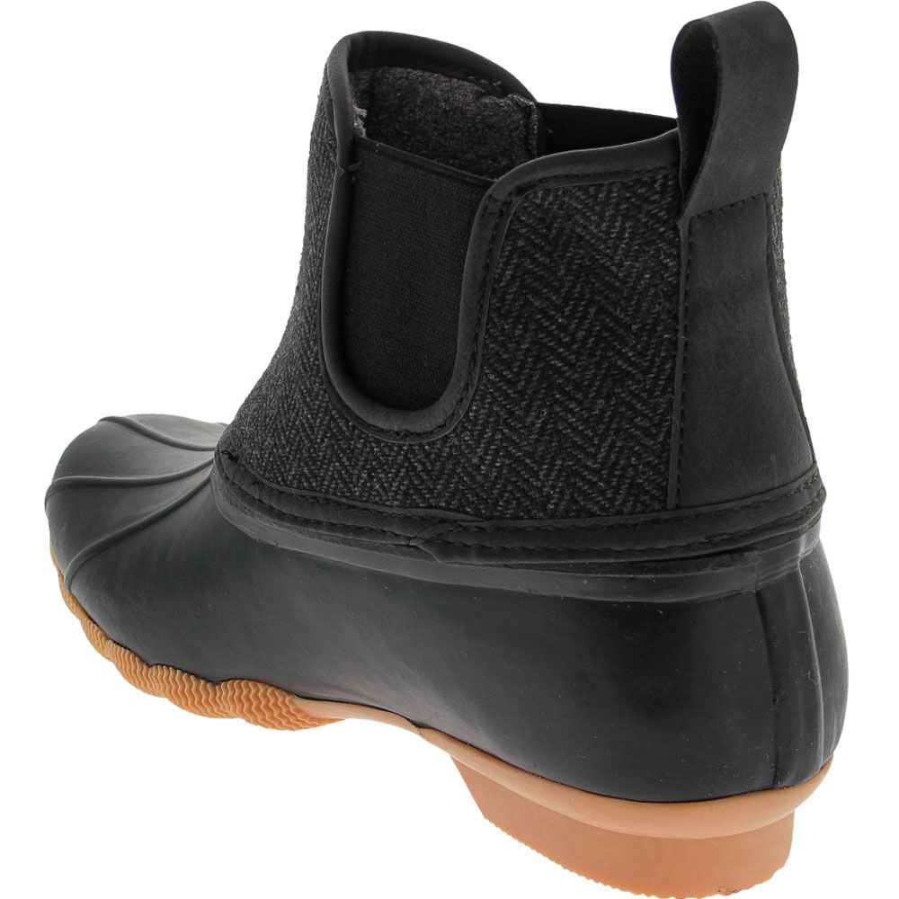 Skechers Pond Staying Dry Rubber Boots - Womens Black Charcoal Back View