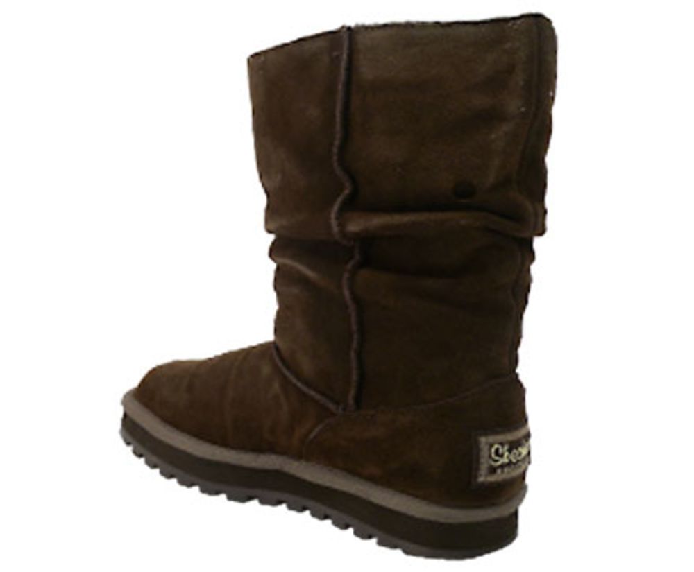 Skechers Keepsakes - Freezing Temps Winter Boots - Womens Chocolate Back View