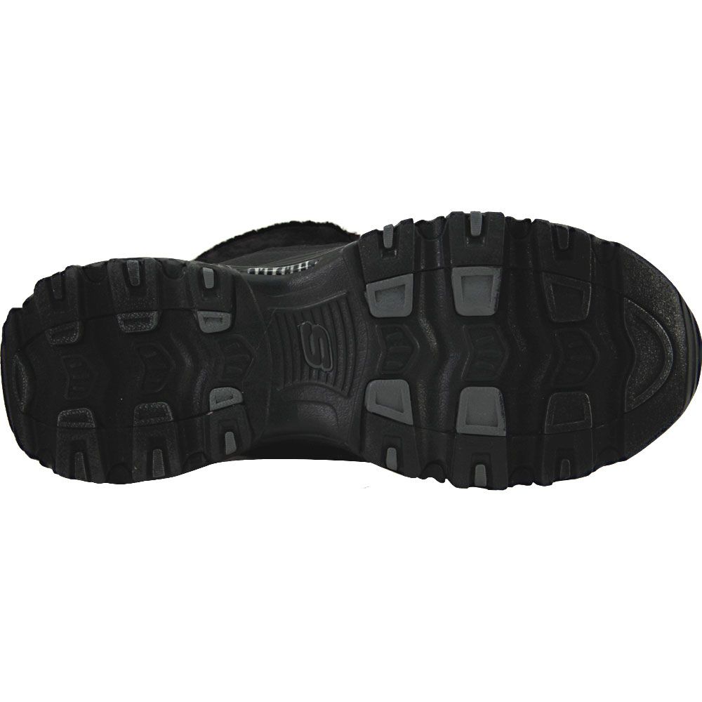 Skechers D-Lites Comfort Winter Boot - Womens Black Sole View