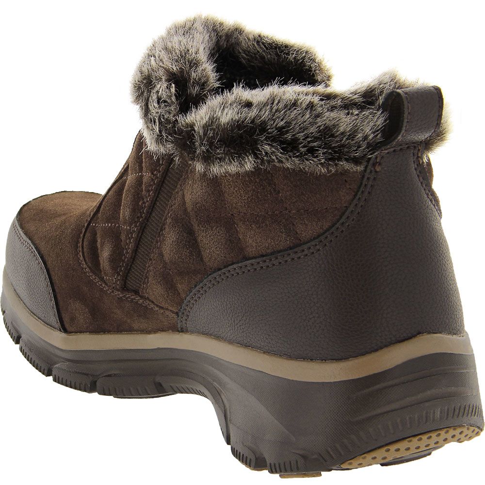 Skechers Easy Going Girl Crush Casual Boots - Womens Chocolate Back View