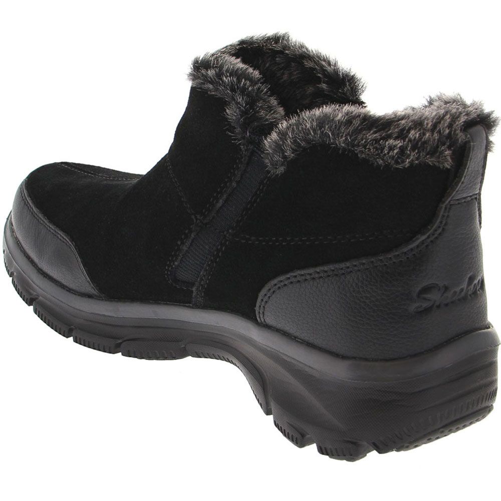 Skechers Easy Going Zip It Casual Boots - Womens Black Back View