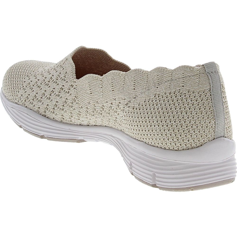Skechers Seager Stat Slip on Casual Shoes - Womens Natural Back View