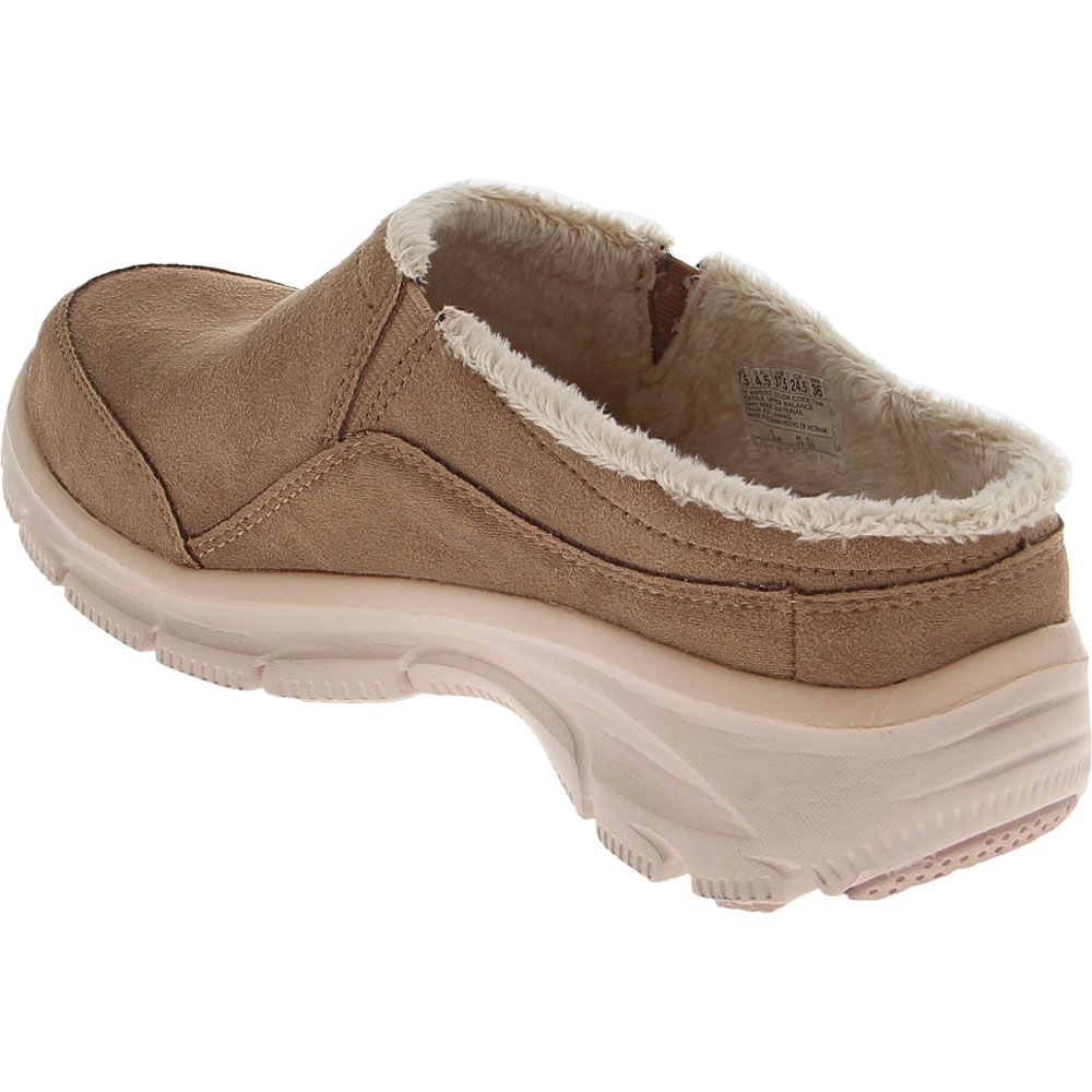 Skechers Easy Going Latte Slip on Casual Shoes - Womens Tan Back View