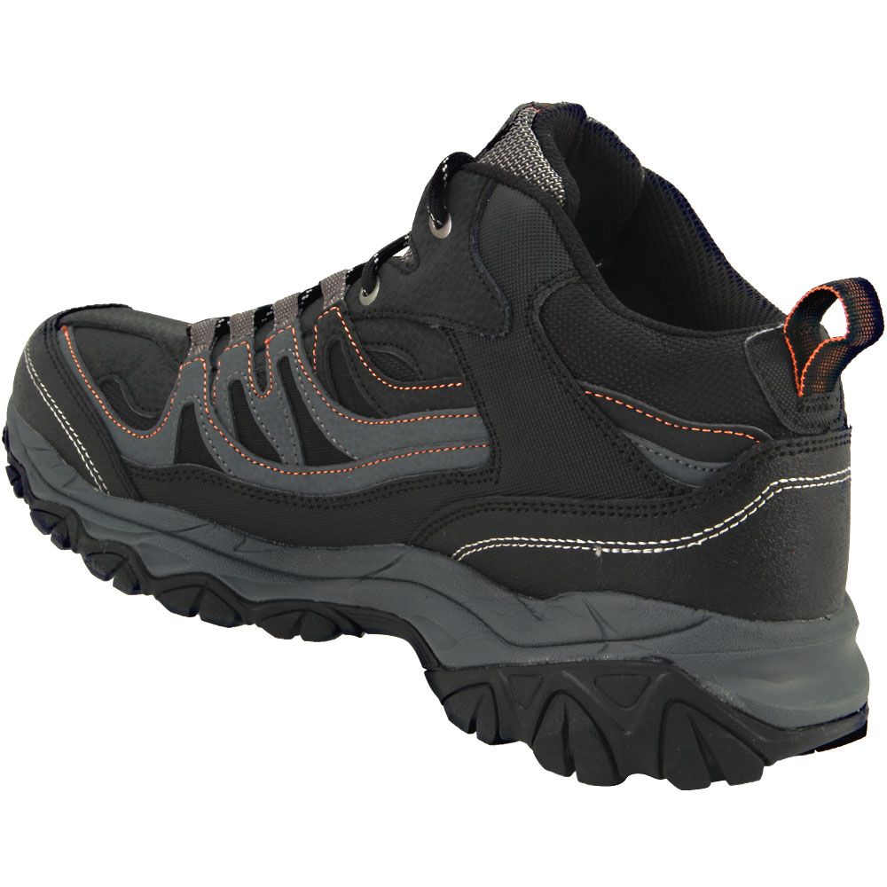 Skechers After Burn M Fit Geardo Hiking Boots - Mens Black Charcoal Back View