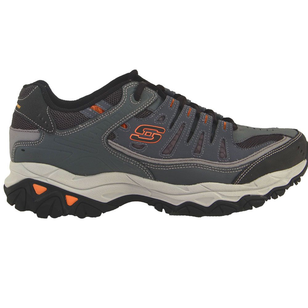 Skechers After Burn M Fit Hiking Shoes - Mens Charcoal Gray Side View