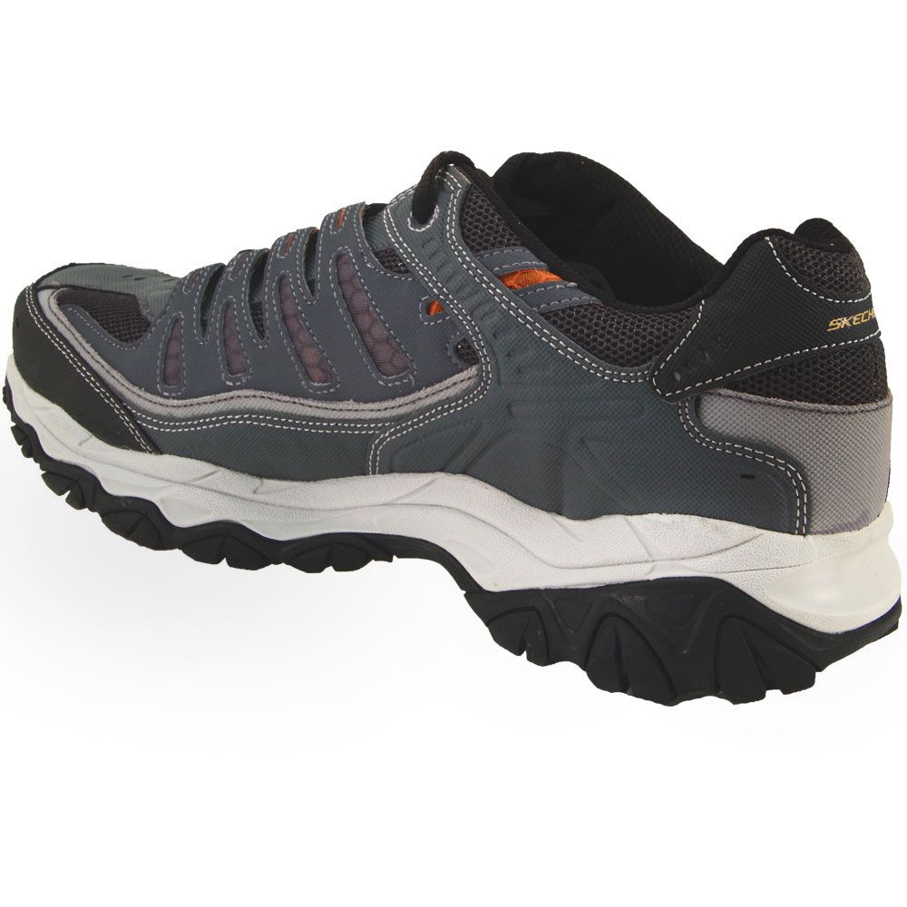 Skechers After Burn M Fit Hiking Shoes - Mens Charcoal Gray Back View
