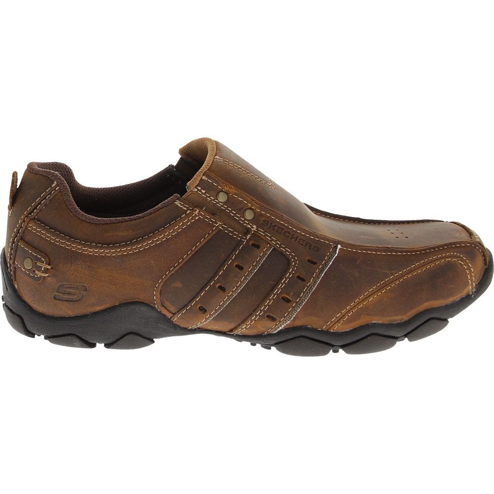 skechers slip on leather shoes