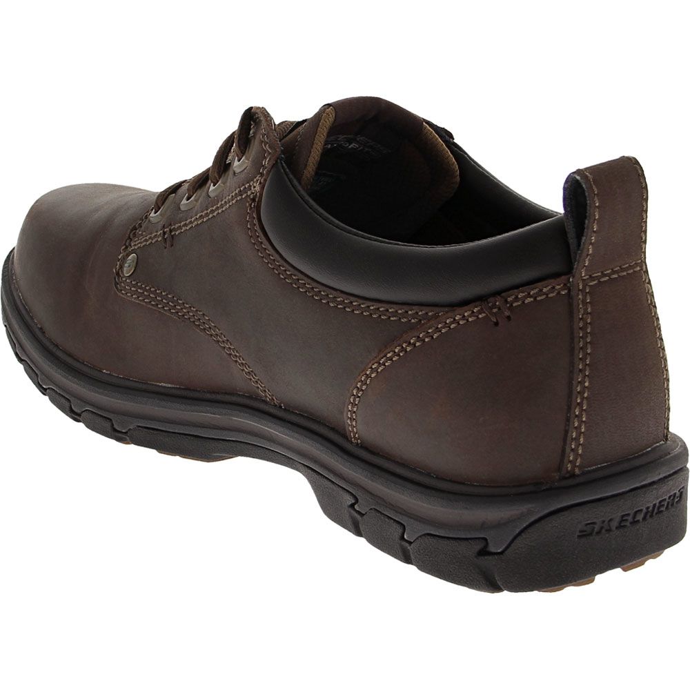 Skechers Rilar Lace Up Casual Shoes - Mens Brown Back View