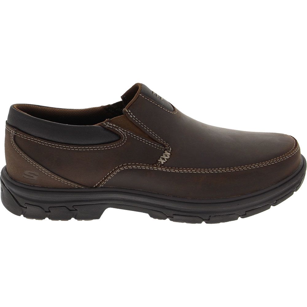 Skechers 64261 Slip On Casual Shoes - Mens Brown Side View