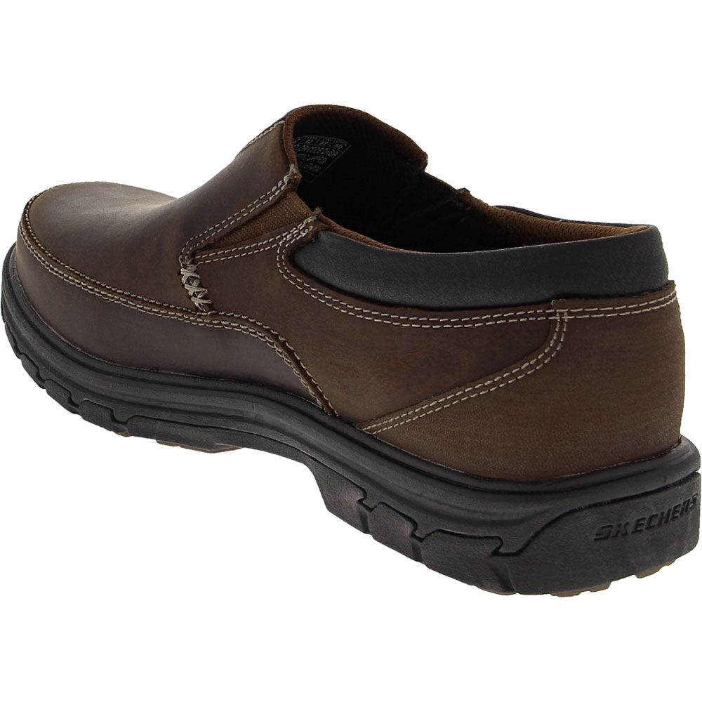 Skechers 64261 Slip On Casual Shoes - Mens Brown Back View