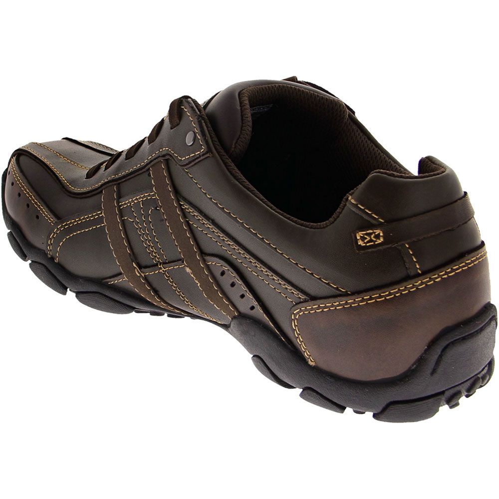 Skechers Diameter Murilo Lace Up Casual Shoes - Mens Dark Brown Back View