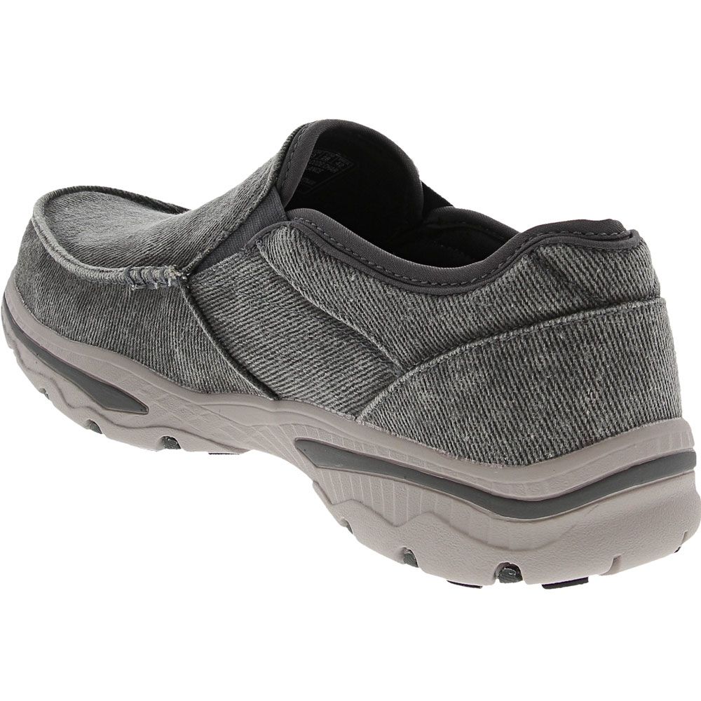 Skechers Creston Slip On Casual Shoes - Mens Charcoal Back View