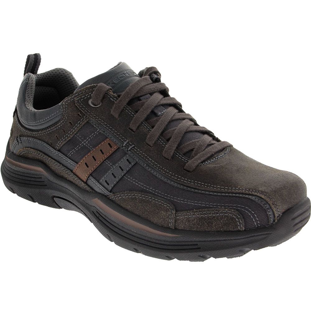 Skechers Expended Manden Lace Up Casual Shoes - Mens Charcoal