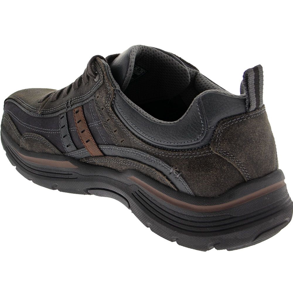 Skechers Expended Manden Lace Up Casual Shoes - Mens Charcoal Back View