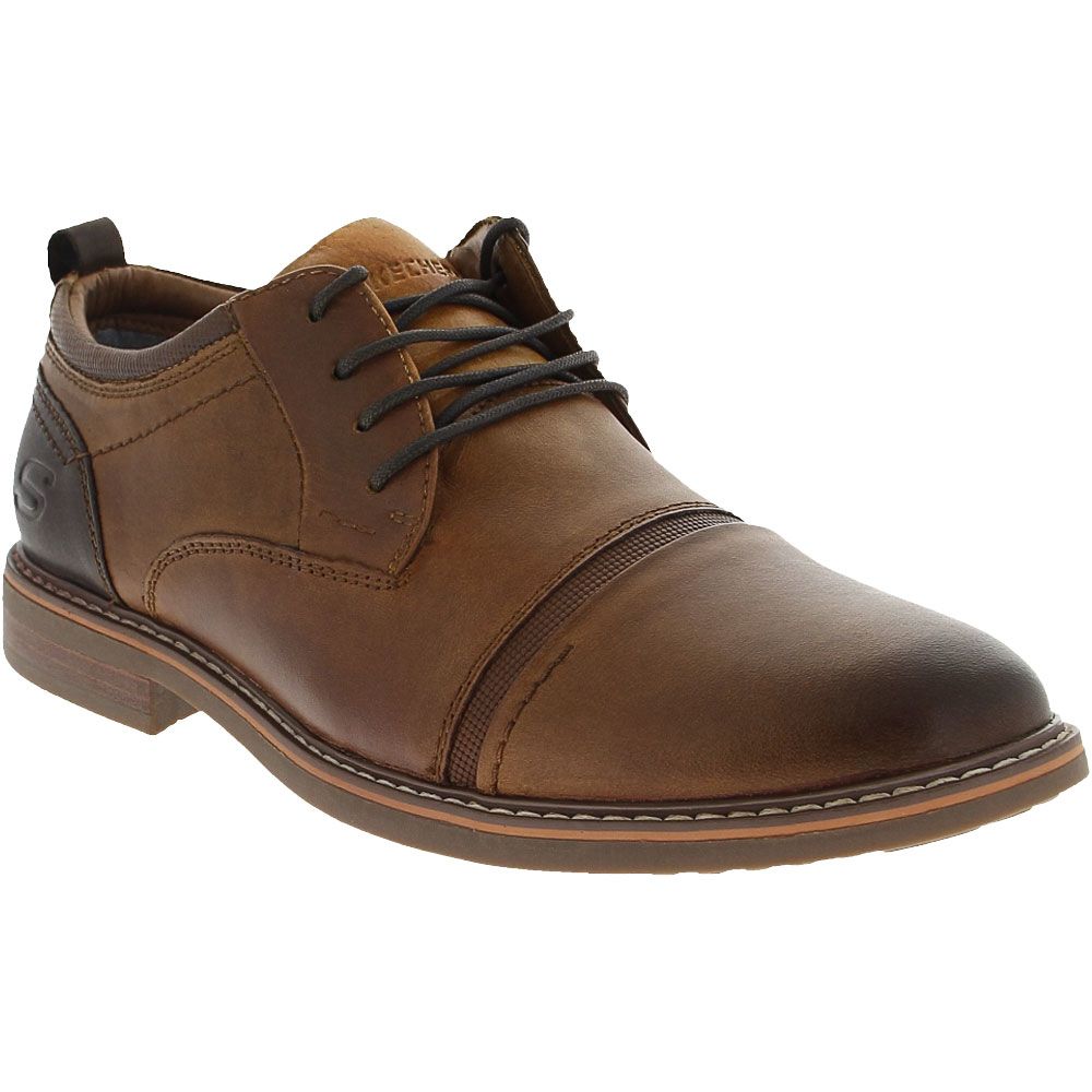 Skechers Bregman Selone Oxford Dress Shoes - Mens Brown