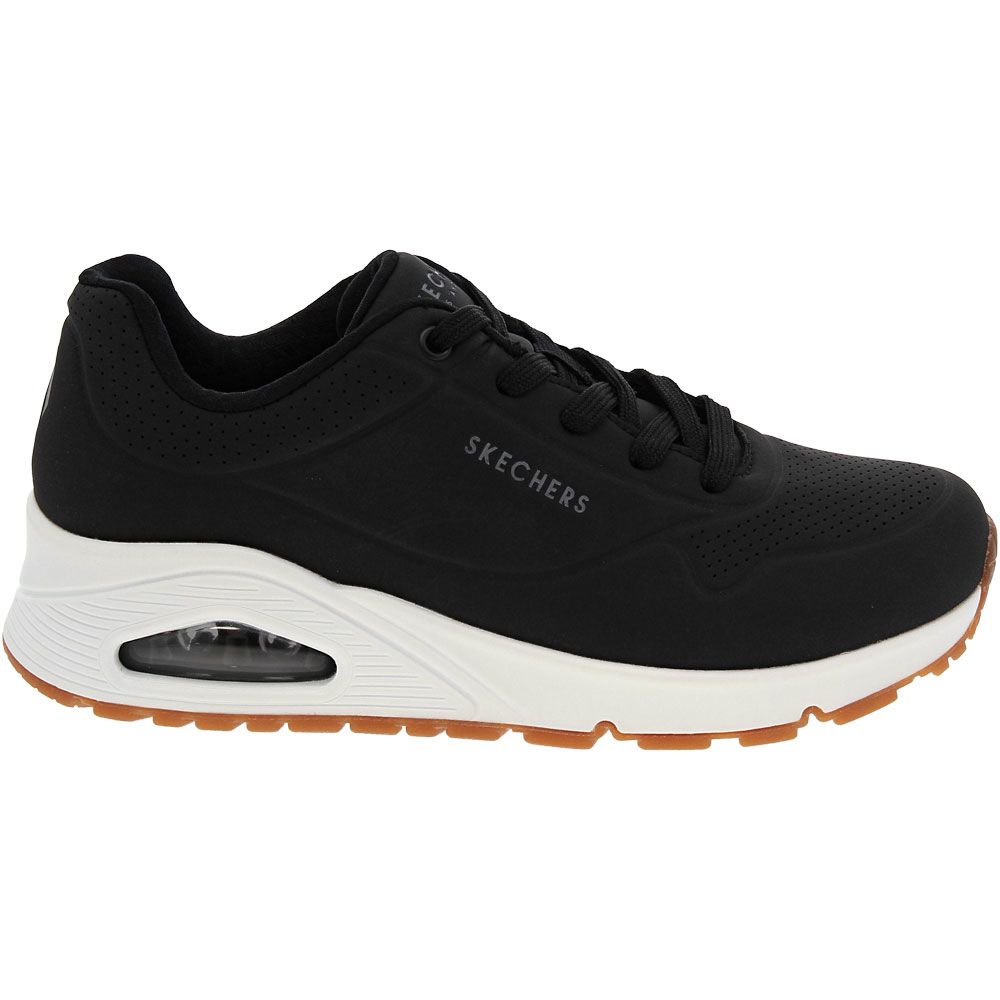 Skechers Uno Stand On Air Lifestyle Shoes - Womens Black Side View