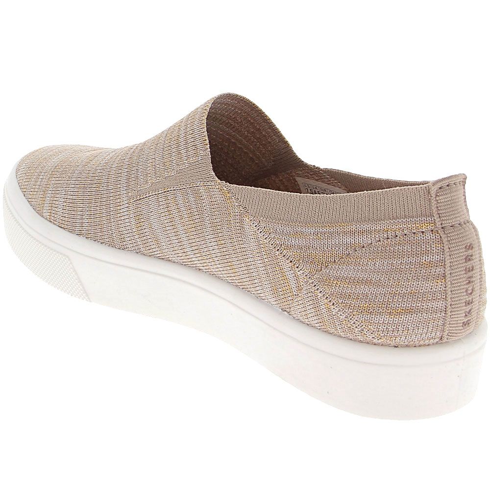 Skechers Poppy Cloud Dust Lifestyle Shoes - Womens Taupe Back View