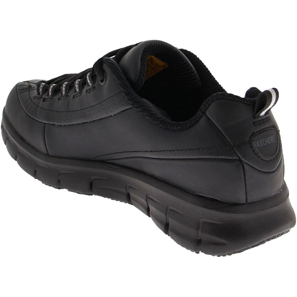 Skechers Work Sure Track Sr Non-Safety Toe Work Shoes - Womens Black Back View