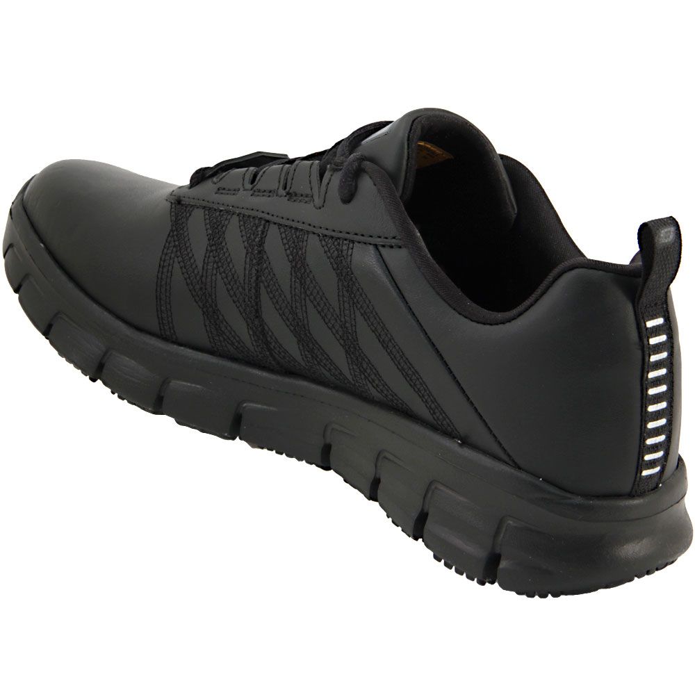 Skechers Work Erath Non-Safety Toe Work Shoes - Womens Black Back View