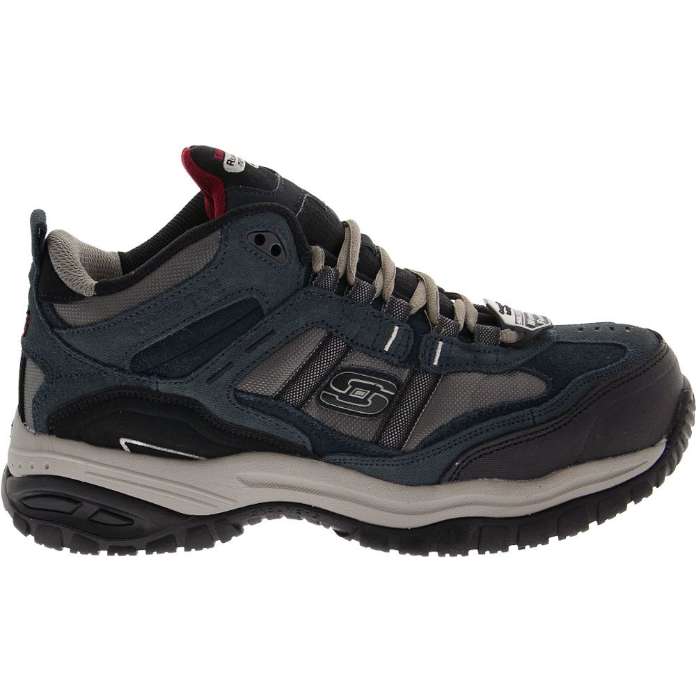 Skechers Work Soft Stride - Canopy Comp Toe Work Shoes - Mens Navy Side View