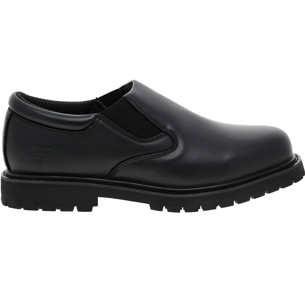 Skechers Work Goddard Non-Safety Toe Work Shoes - Mens Black Side View