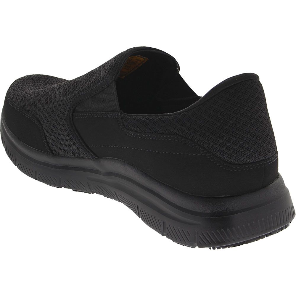 Skechers Work Mcallen Non-Safety Toe Work Shoes - Mens Black Back View