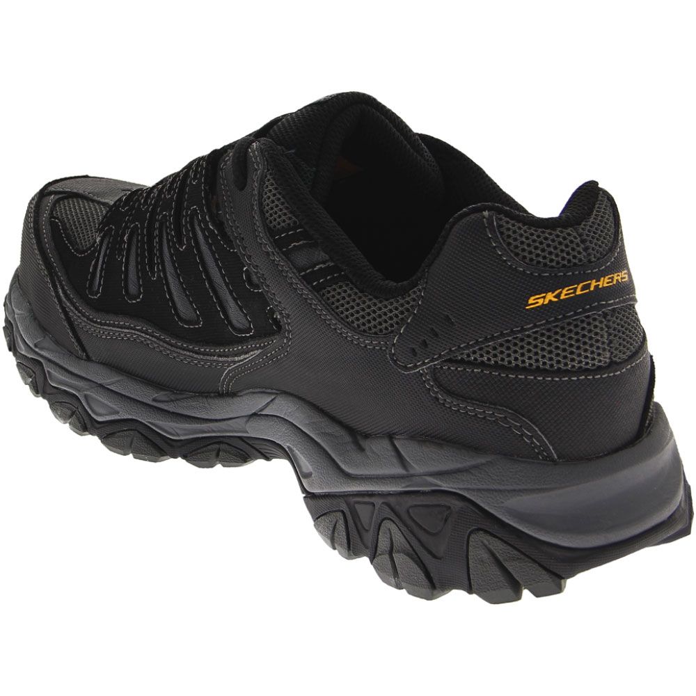 Skechers Work Cankton Safety Toe Work Shoes - Mens Black Back View