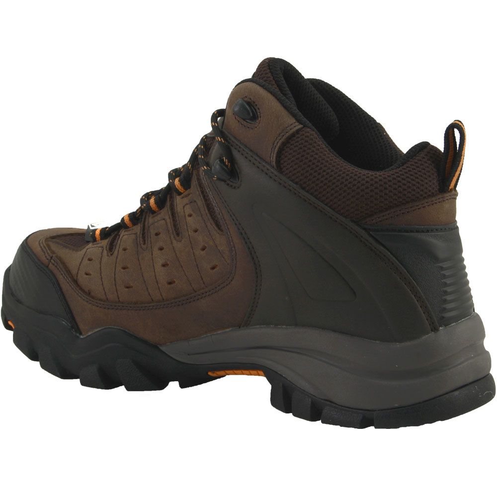 Skechers Work Lakehead Mid Safety Toe Work Boots - Mens Brown Back View