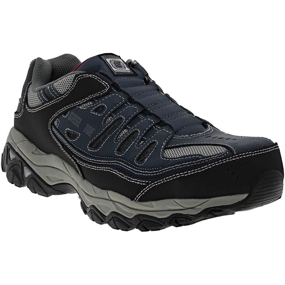 Skechers Work Cankton Ebbit Safety Toe Work Shoes - Mens Navy