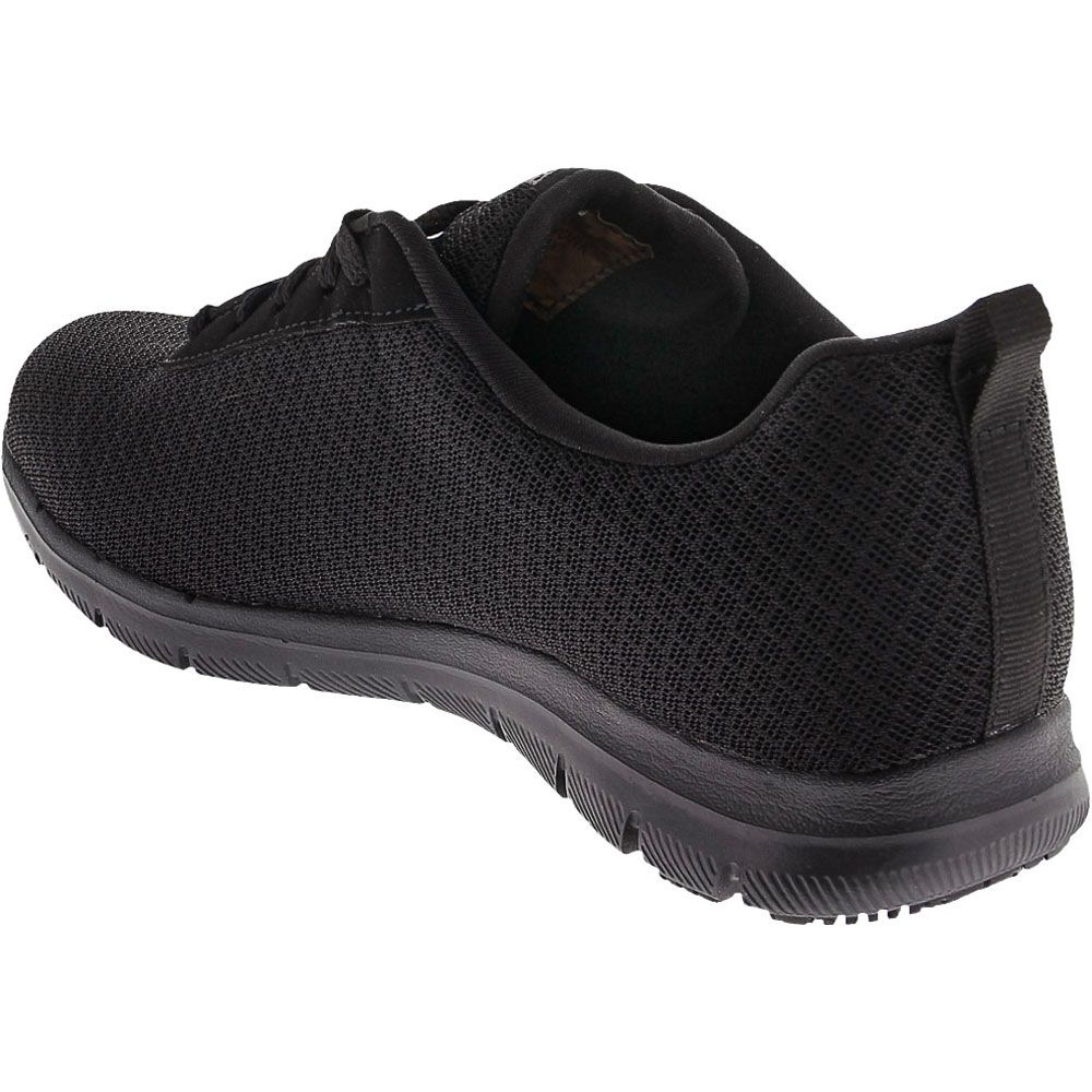 Skechers Work Bronaugh Non-Safety Toe Work Shoes - Womens Black Back View