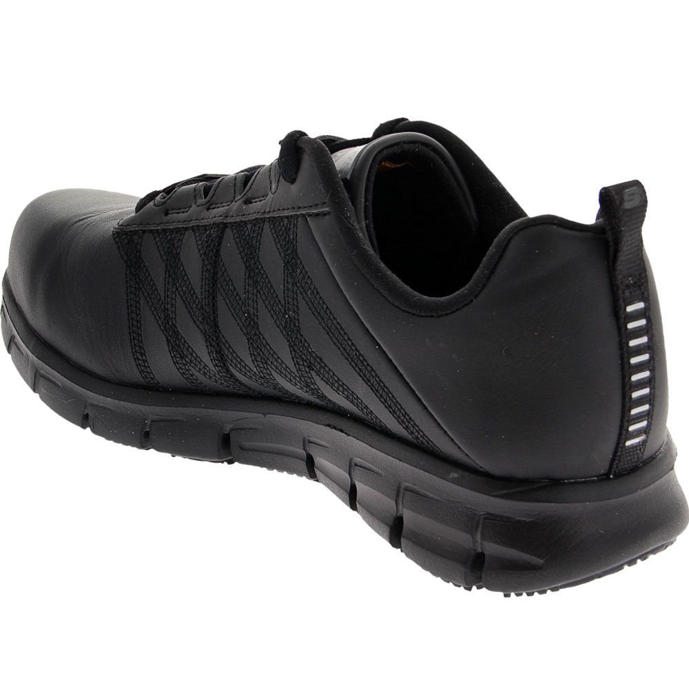 Skechers Work Martley Safety Toe Work Shoes - Womens Black Back View