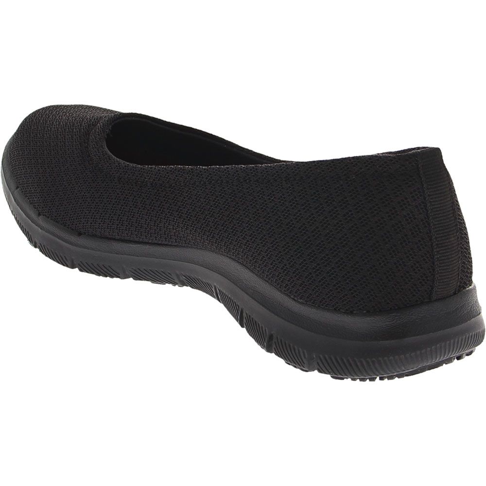 Skechers Work Ghenter Niota Non-Safety Toe Work Shoes - Womens Black Back View
