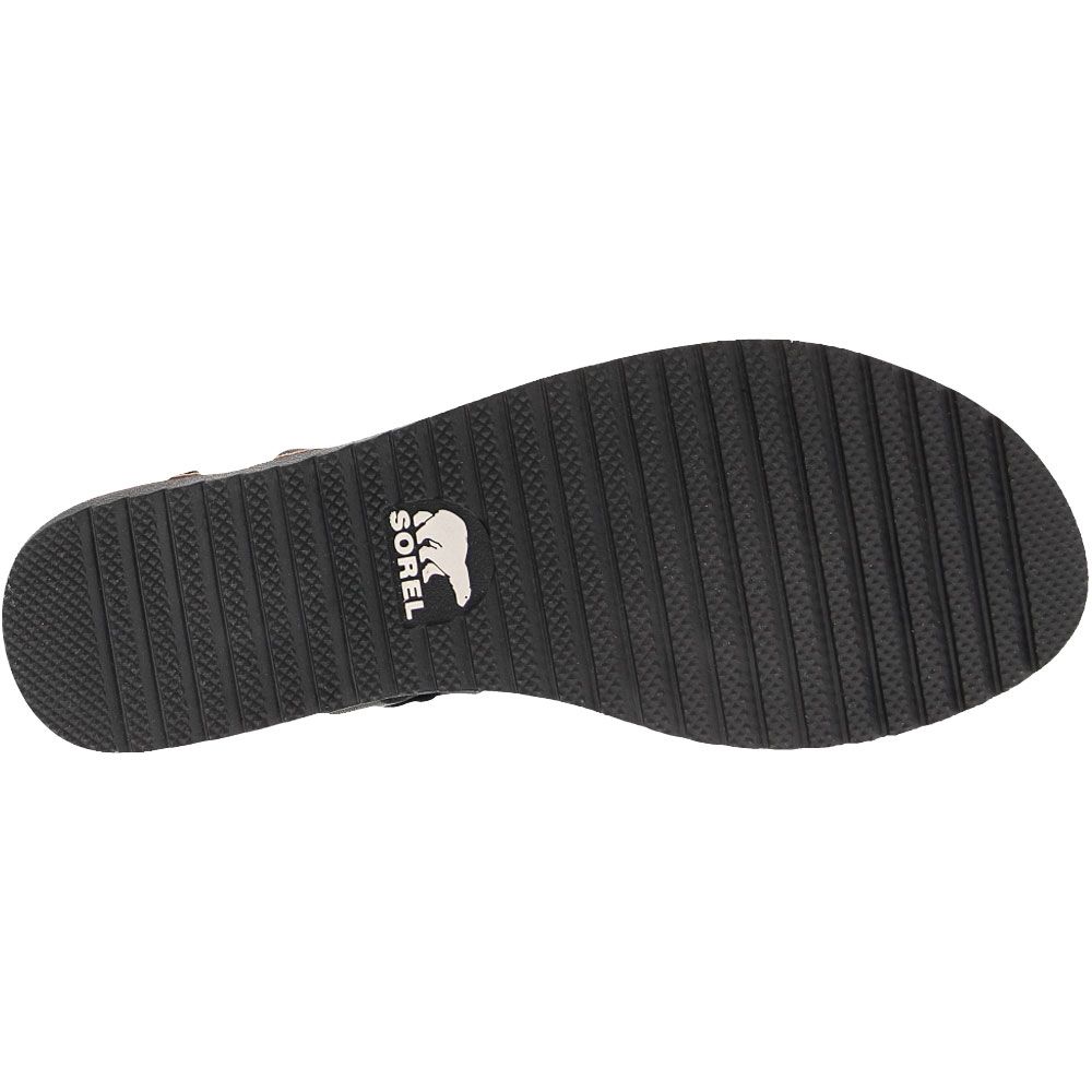 Sorel Ella Criss Cross Sandals - Womens Black Sole View