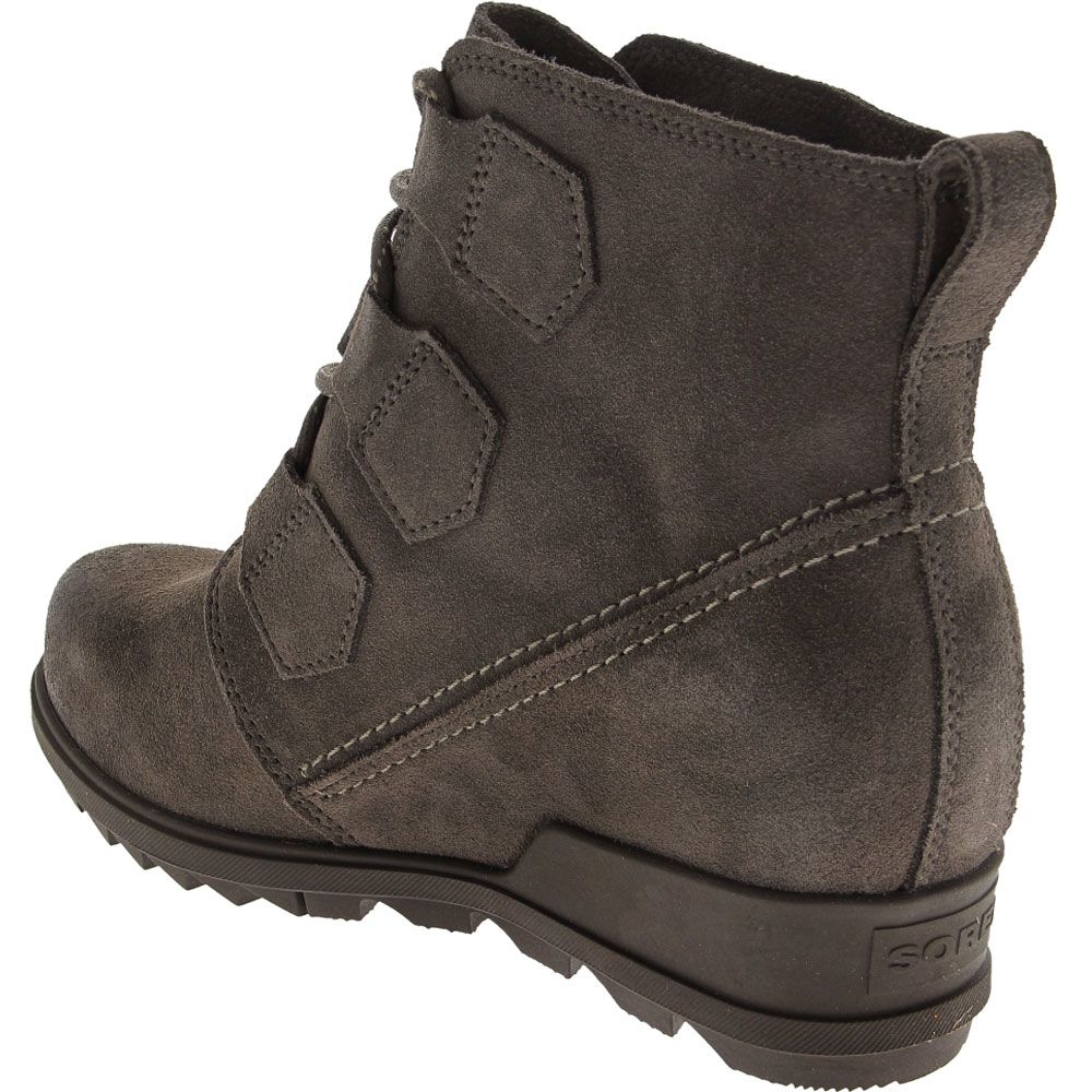 Sorel Evie Lace Casual Boots - Womens Grey Back View
