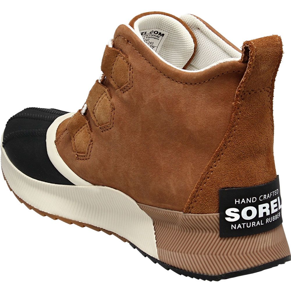 Sorel Out N About III Classic Leather Womens Winter Boots Taffy Black Back View