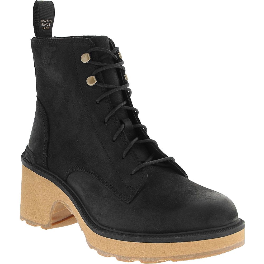 Sorel Hi-Line Heel Lace Casual Boots - Womens Black