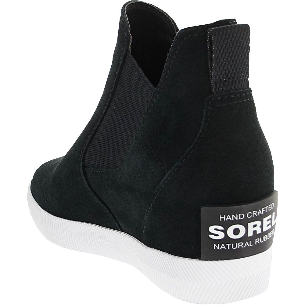 Sorel Out N About Slip-On Wedge Womens Casual Boots Black Back View