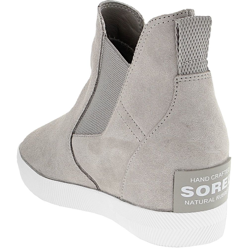 Sorel Out N About Slip-On Wedge Womens Casual Boots Chrome Grey Back View