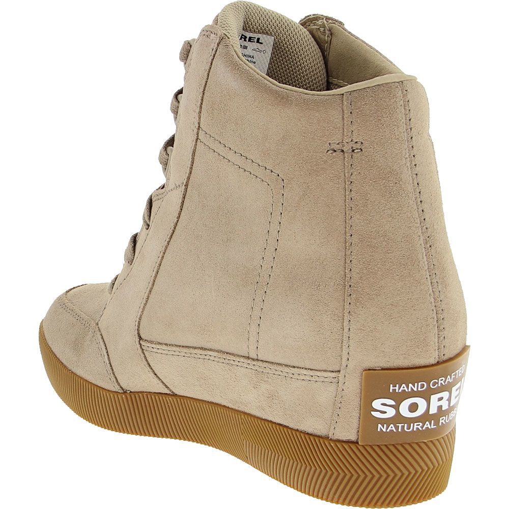 Sorel Out N About Wedge Casual Boots - Womens Omega Taupe Back View