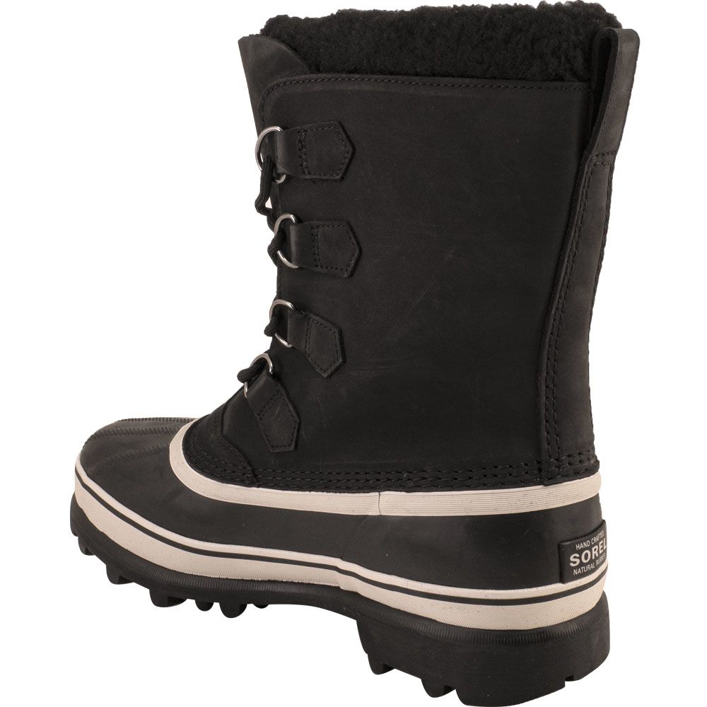 Sorel Caribou Winter Boots - Mens Black Dark Stone Back View