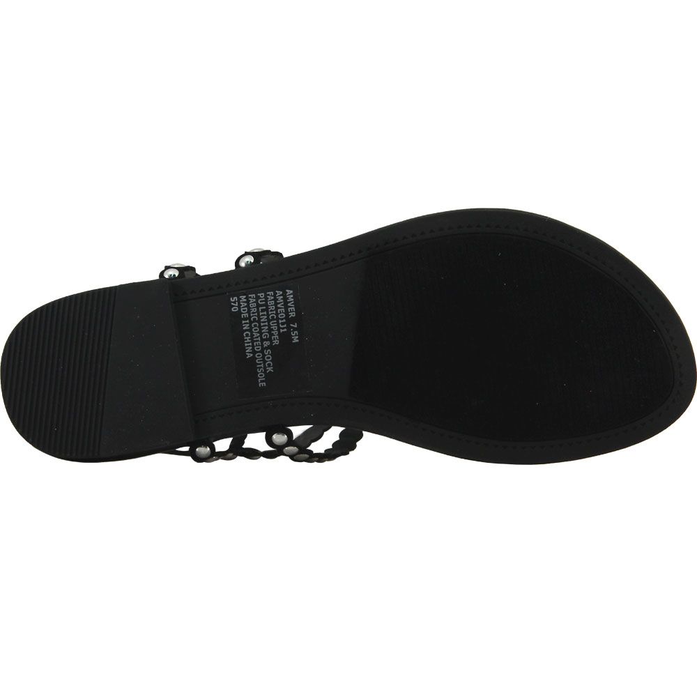Madden Girl Amver Flip Flops - Womens Black Sole View