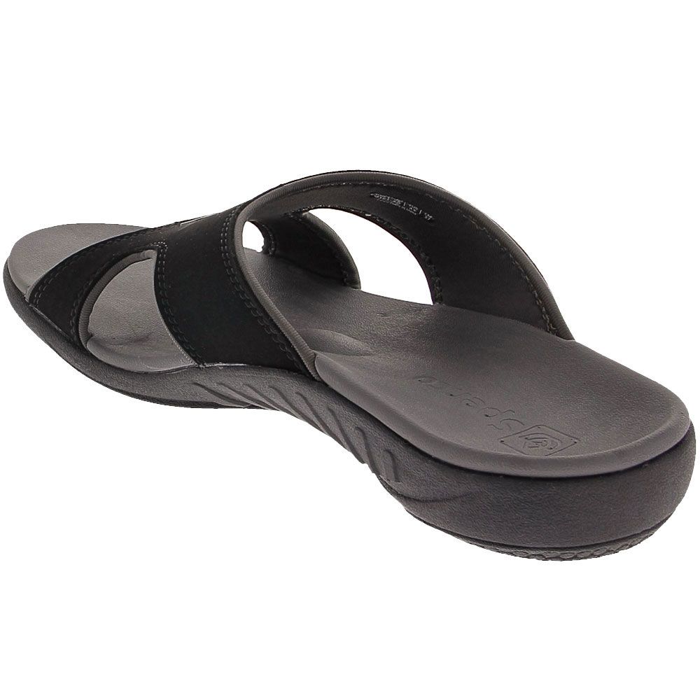 Spenco Kholo Plus Slide Sandals - Mens Black Back View