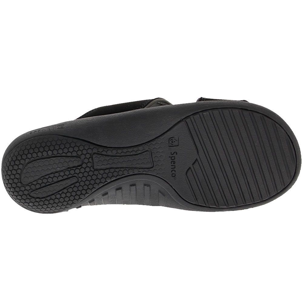 Spenco Kholo Plus Slide Sandals - Mens Black Sole View
